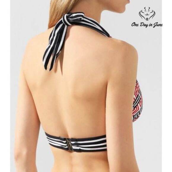 Gottex Retro Halter Bikini Top Size 8 - Picture 2 of 4